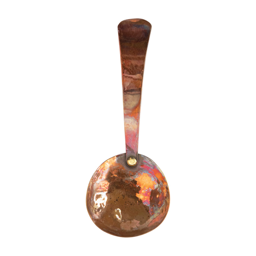 Hammered Copper Spoon w/Burnt Finish