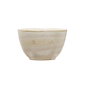 Matte White Irregular Edge Bowl w/Reactive Glaze