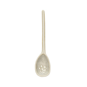 White Stoneware Spoon