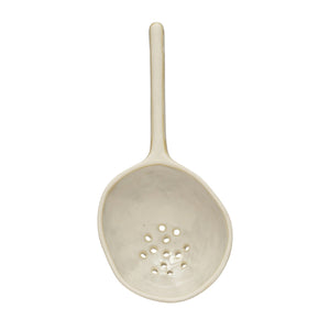 White Stoneware Spoon