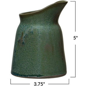 Matte Green Stoneware Creamer