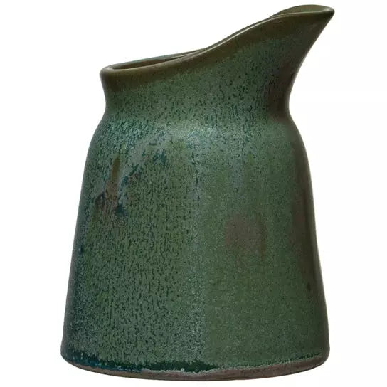 Matte Green Stoneware Creamer