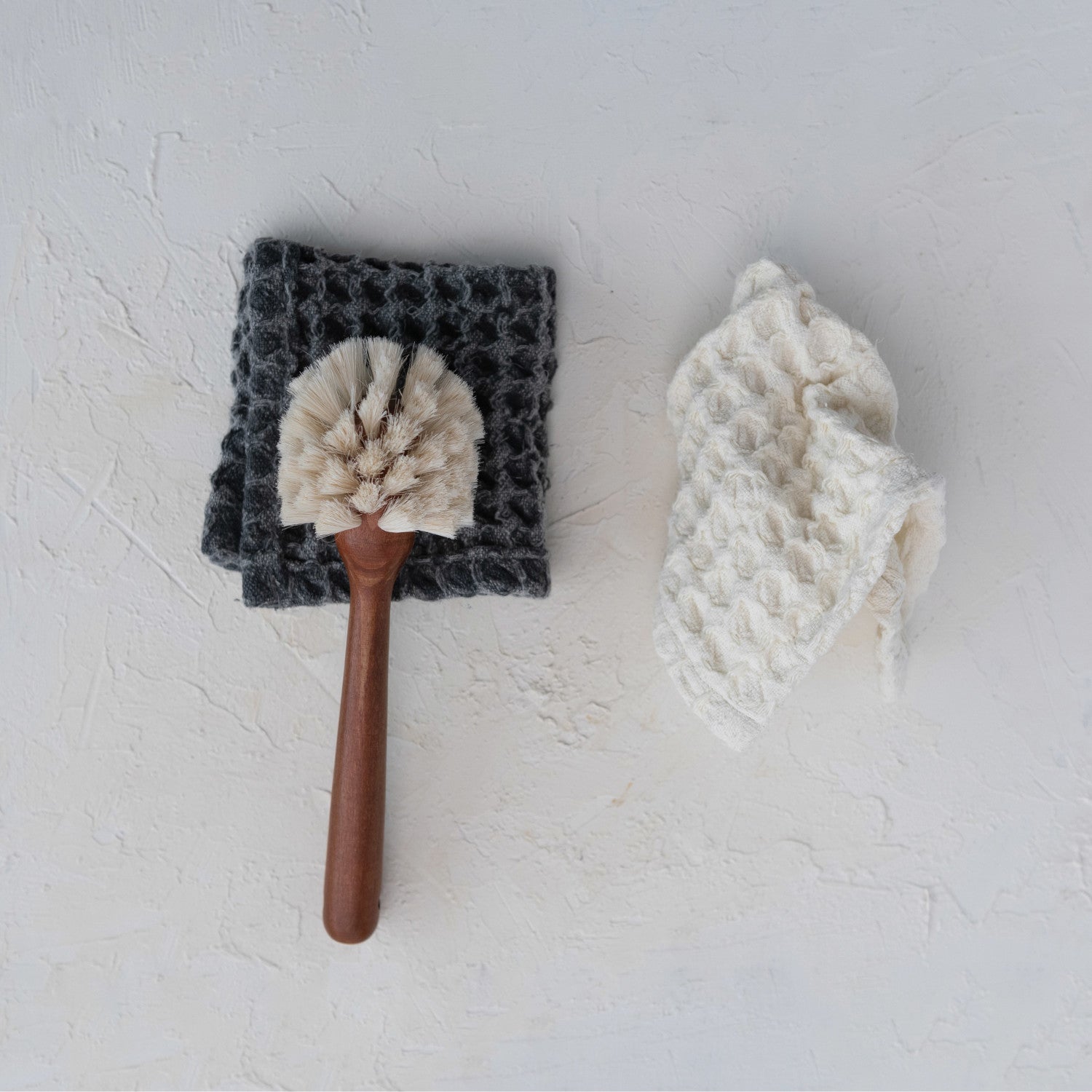Square Cotton Dish Towels, Cotton Waffle Woven Kitchen Tableware