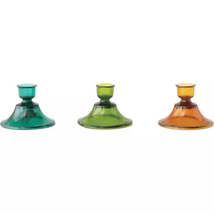 Colored Glass Taper Holders