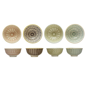 Stoneware Bowl w/Pattern
