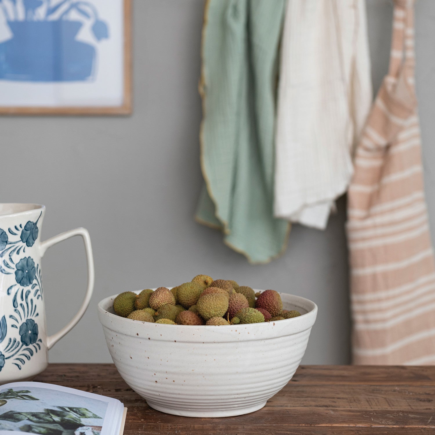 Cream Speckled Stoneware Bowl