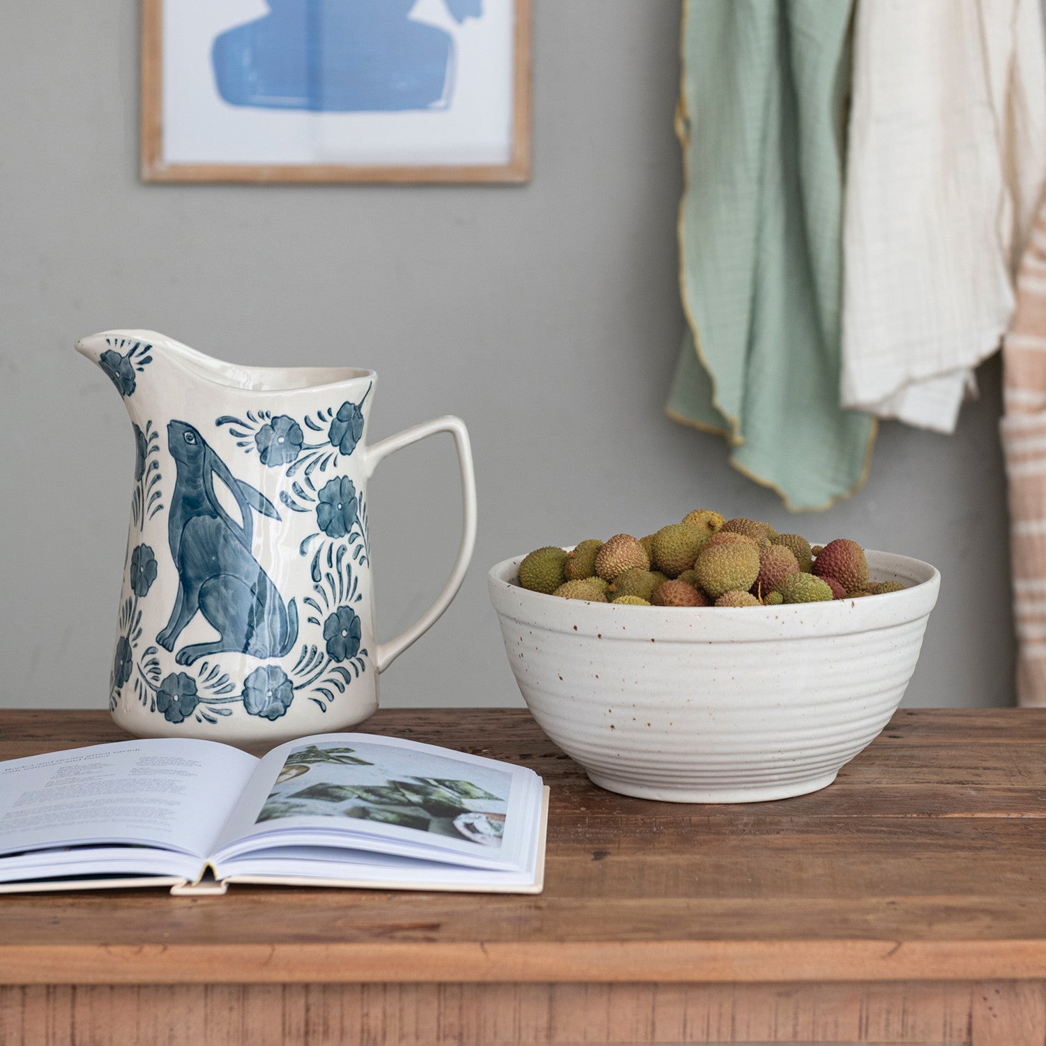 Cream Speckled Stoneware Bowl
