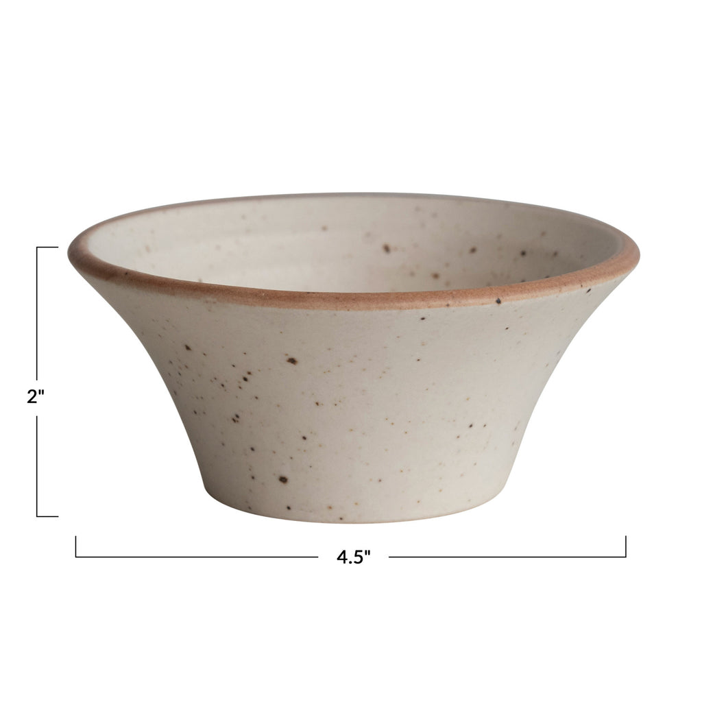 Cream Speckled Stoneware Bowl