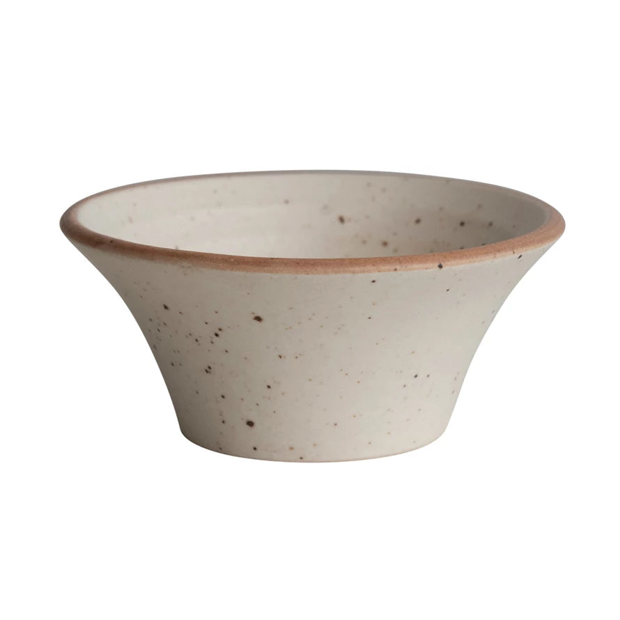 Cream Speckled Stoneware Bowl