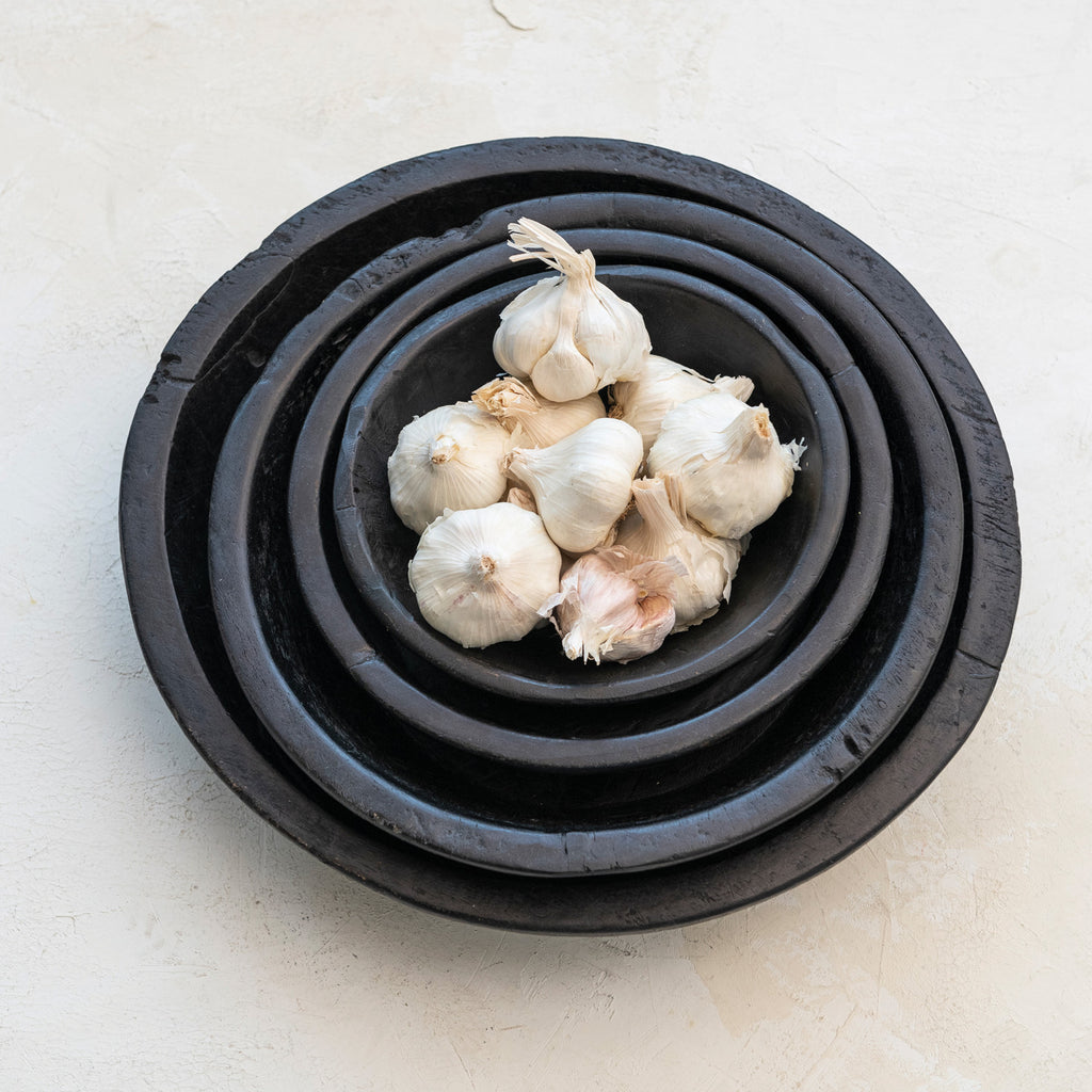 Black Reclaimed Wood Vintage Reproduction Bowls