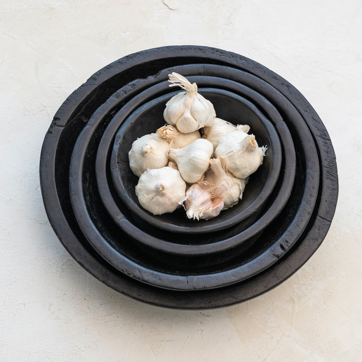 Black Reclaimed Wood Vintage Reproduction Bowls