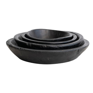 Black Reclaimed Wood Vintage Reproduction Bowls