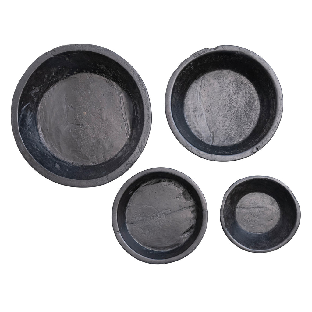 Black Reclaimed Wood Vintage Reproduction Bowls