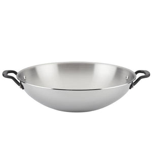 KitchenAid 5-Ply Clad Polished Stainless Steel Wok - 15"