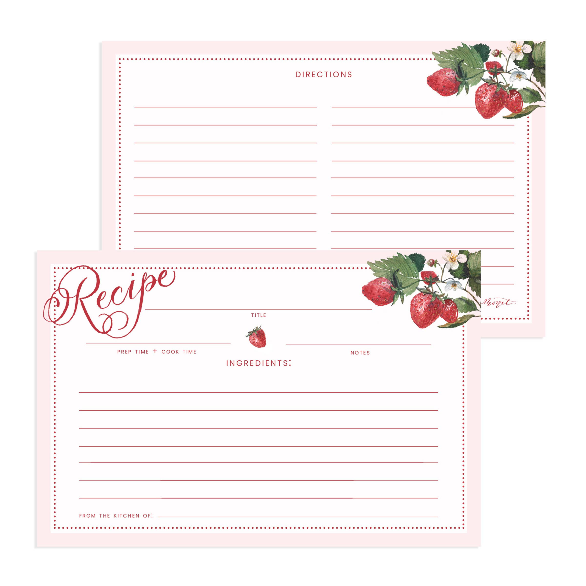 Recipe Cards | Vintage Strawberry