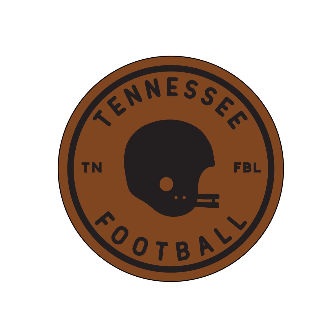 Tennessee Football Leather Coaster