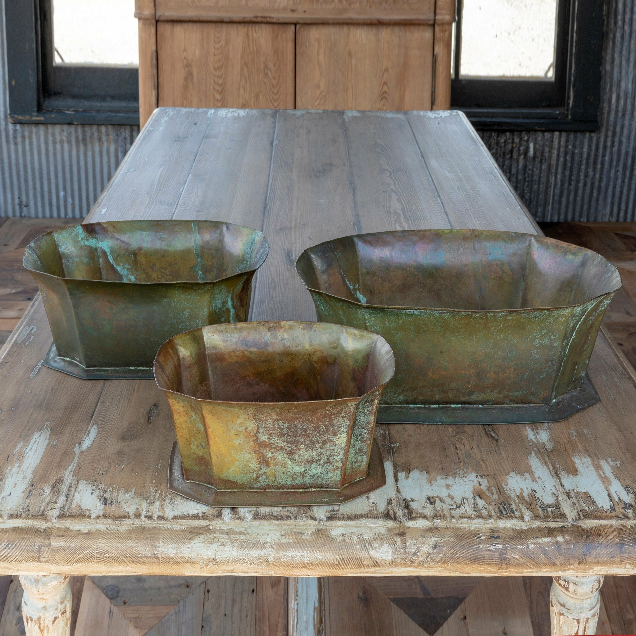 Patina Planters