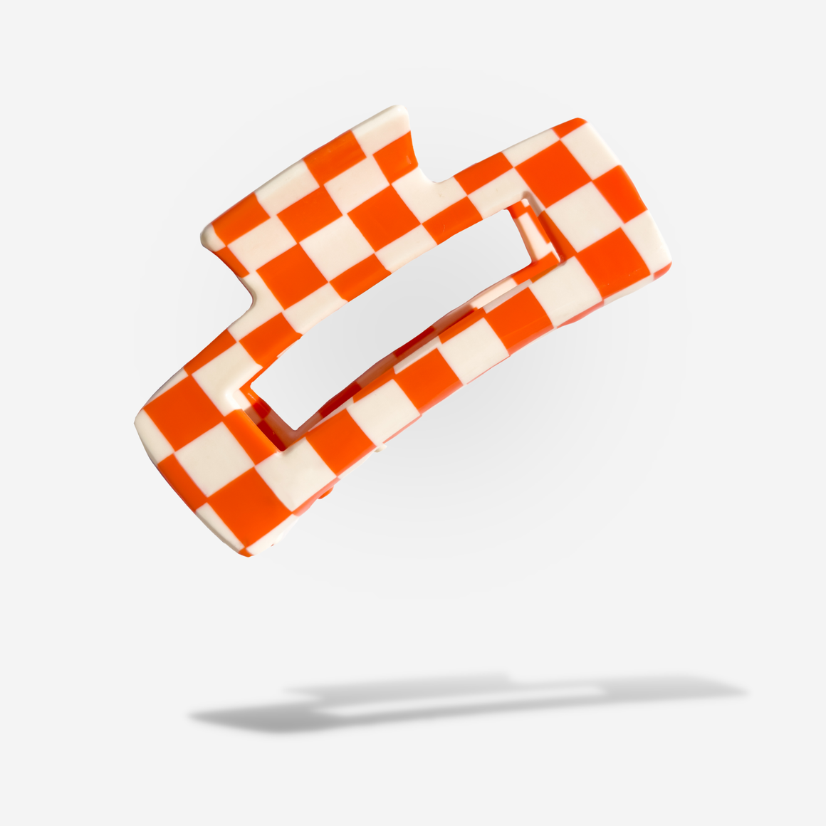 Checker Hair Claw | Orange