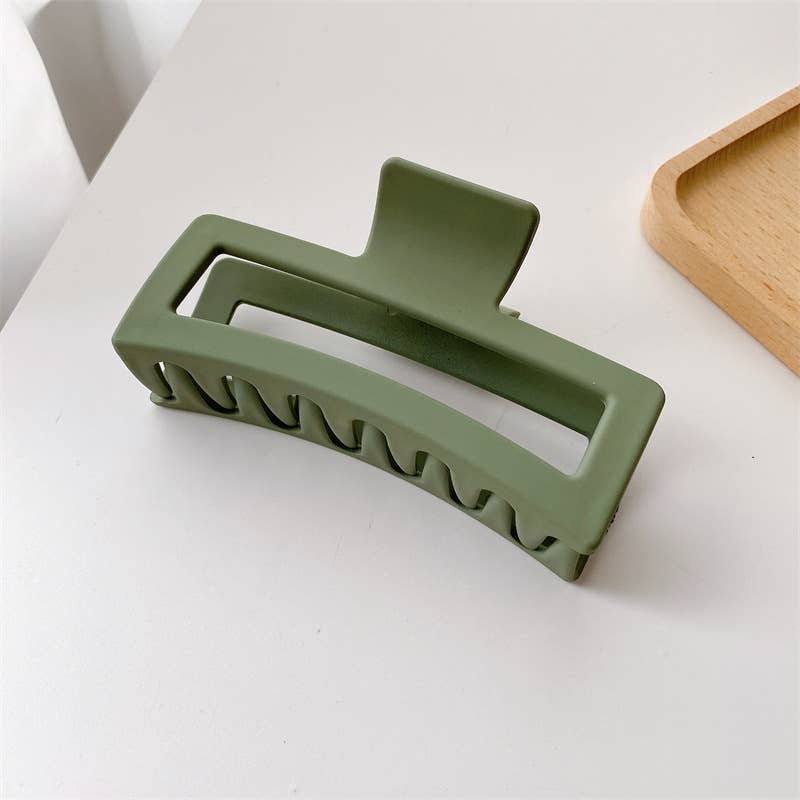 Adorro - Luna Mega Matte | Solid Color Rectangle Claw Clip: Assorted