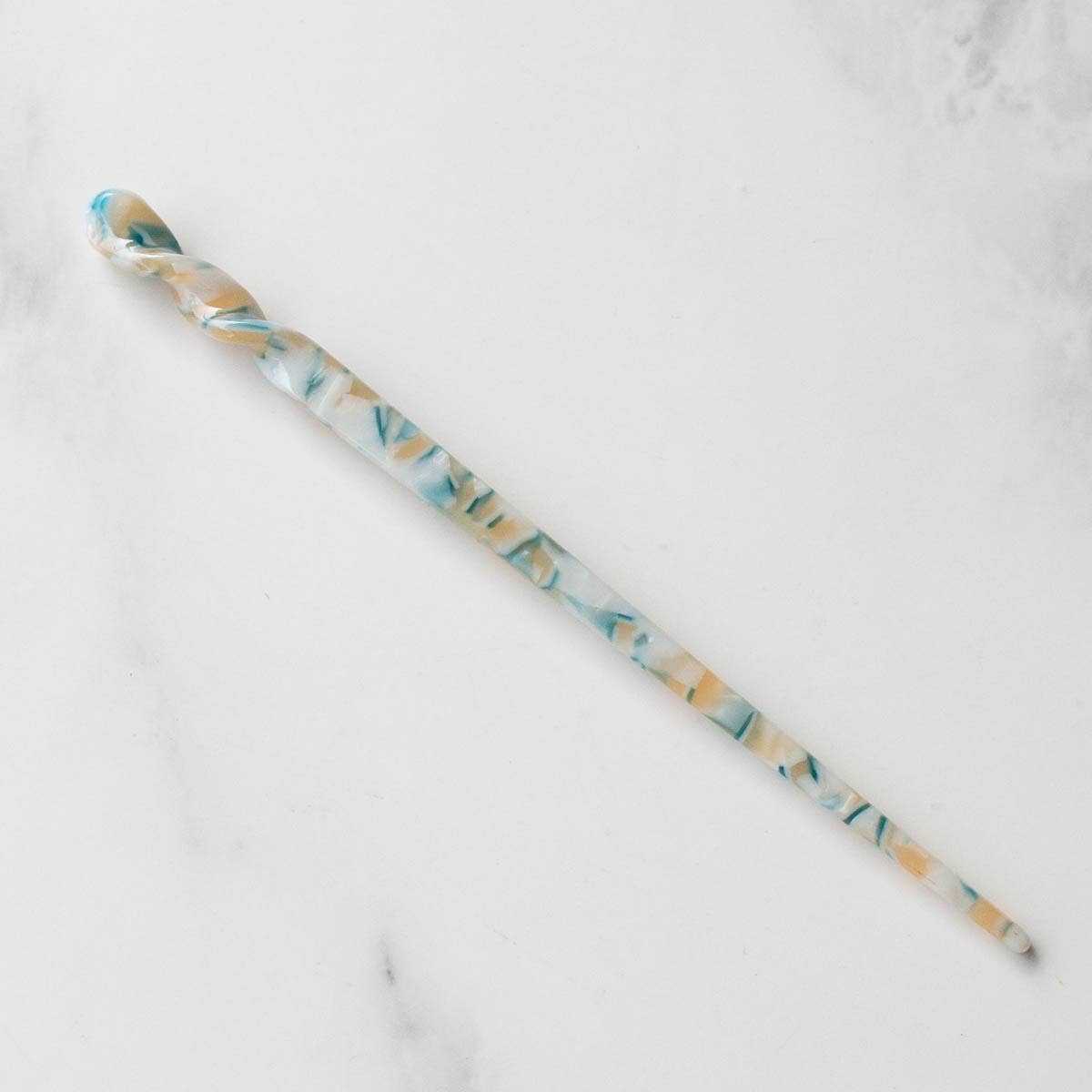 Twist Hair Stick | Teal + Custard