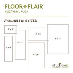 Diagonal Plaid Floor Flair Vinyl Rug