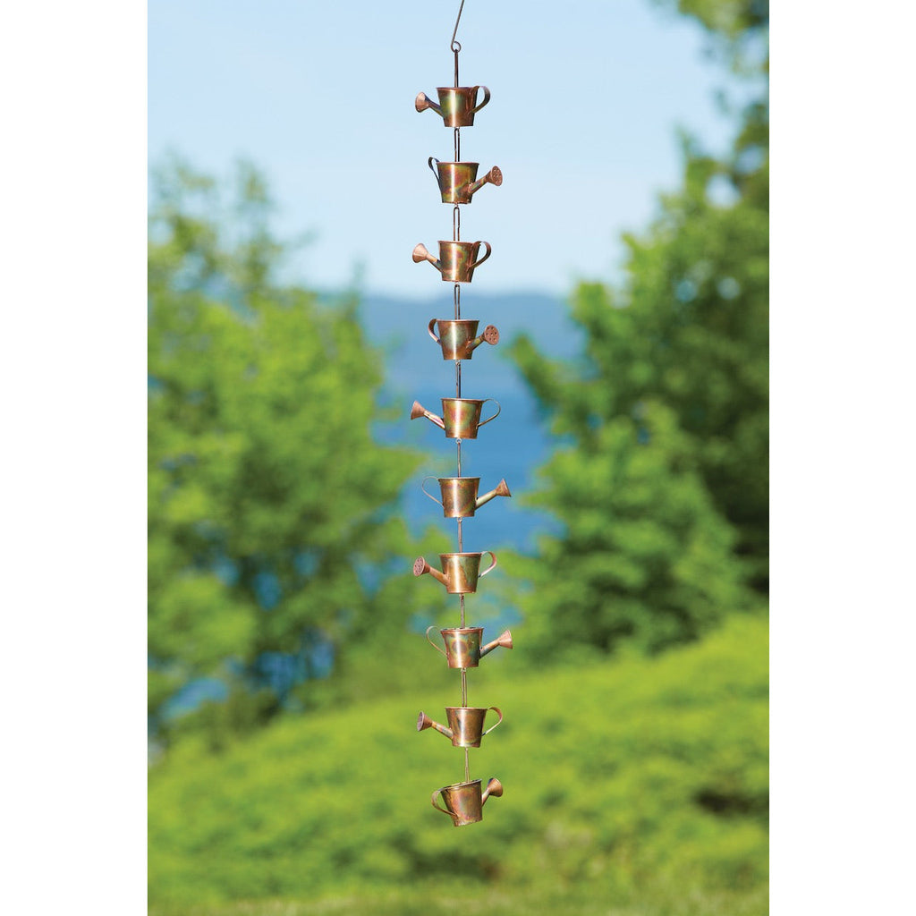 Watering Can Ornament Chain | Flamed Steel