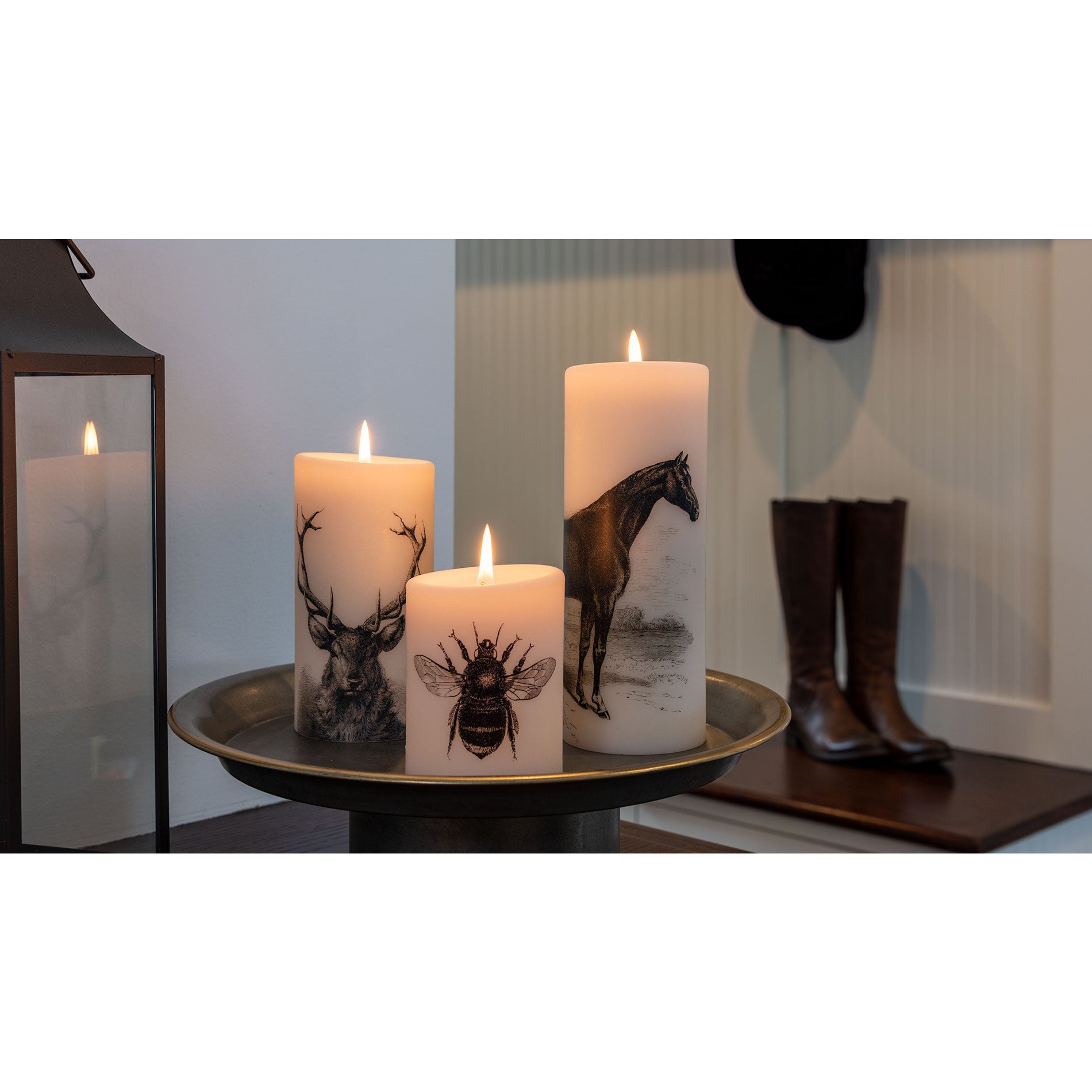 Copperplate Collection | Natural Pillar Candle