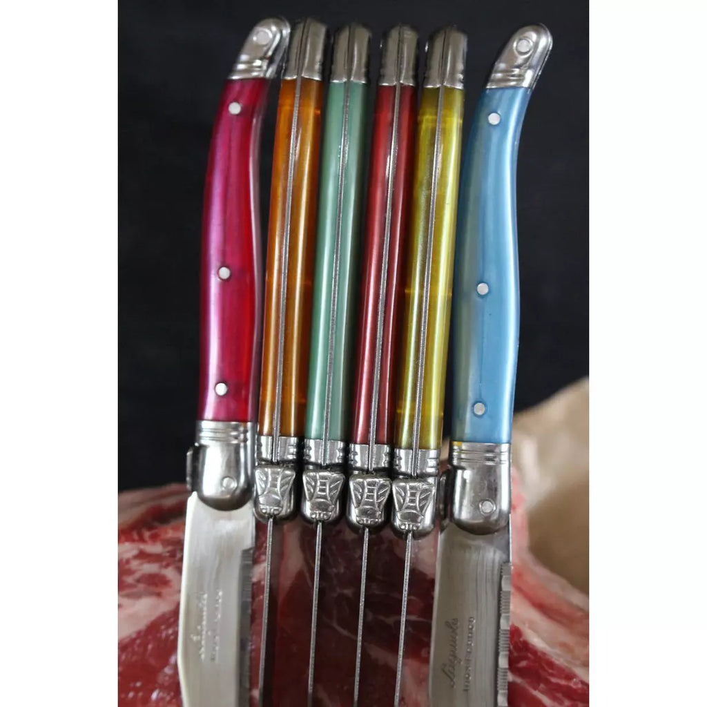 S/6 Laguiole Stainless Steel Knives | Rainbow