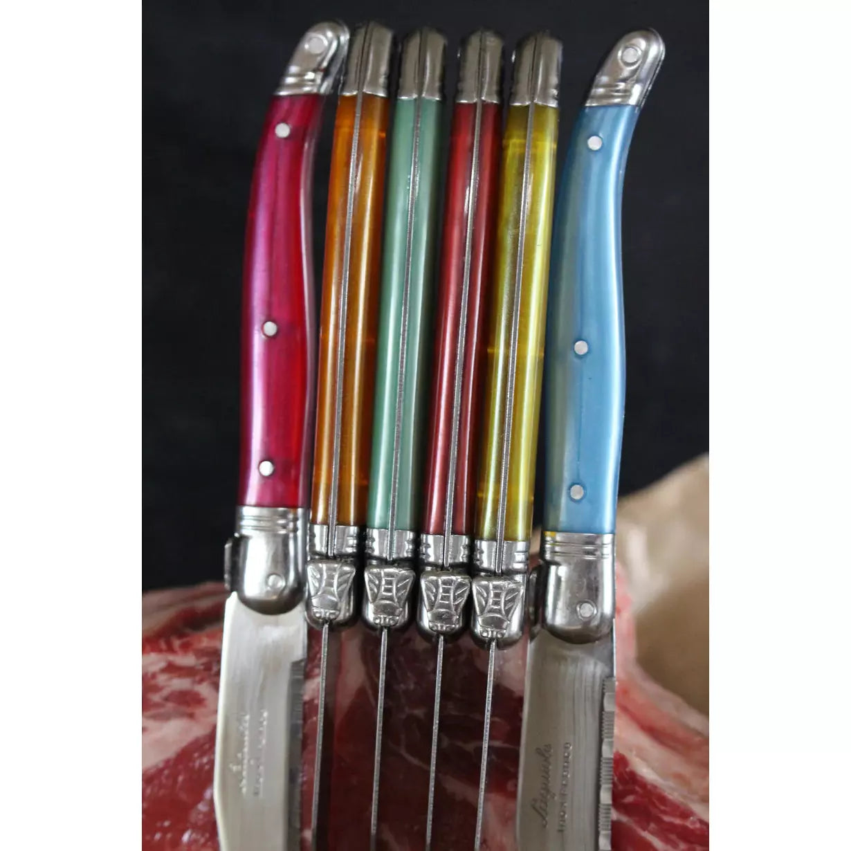 S/6 Laguiole Stainless Steel Knives | Rainbow