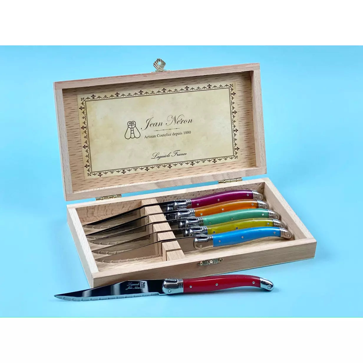 S/6 Laguiole Stainless Steel Knives | Rainbow