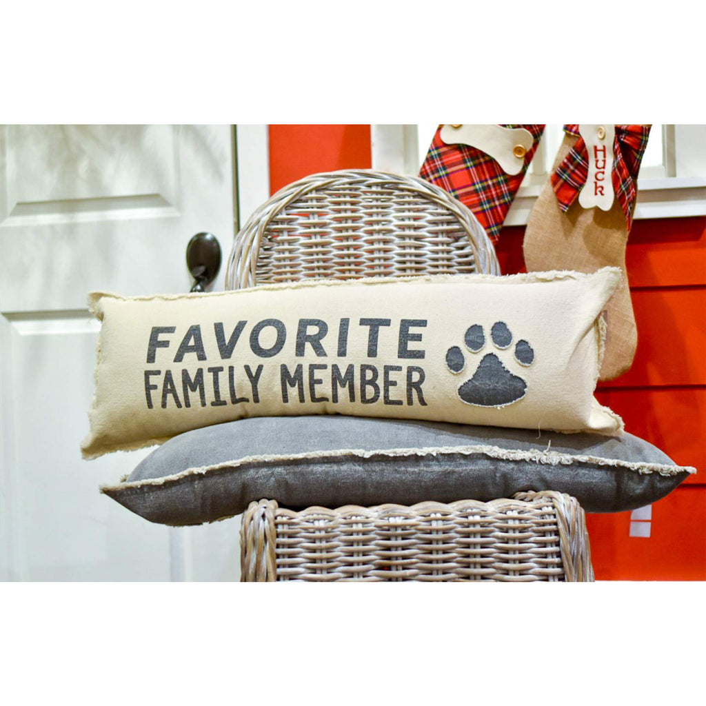 Favorite Family Member Canvas Pet Long Pillow