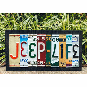 Locally Hand Crafted Custom License Plate Signs