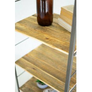 Tall Bookshelf w/Recycled Adjustable Wood Shelves
