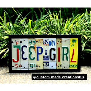 Locally Hand Crafted Custom License Plate Signs