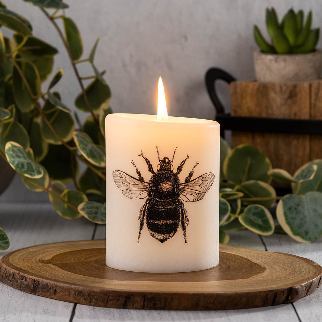 Copperplate Collection | Natural Pillar Candle