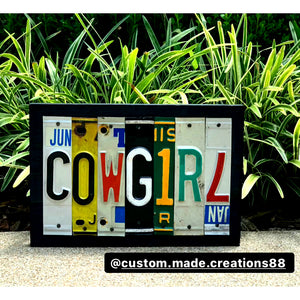 Locally Hand Crafted Custom License Plate Signs