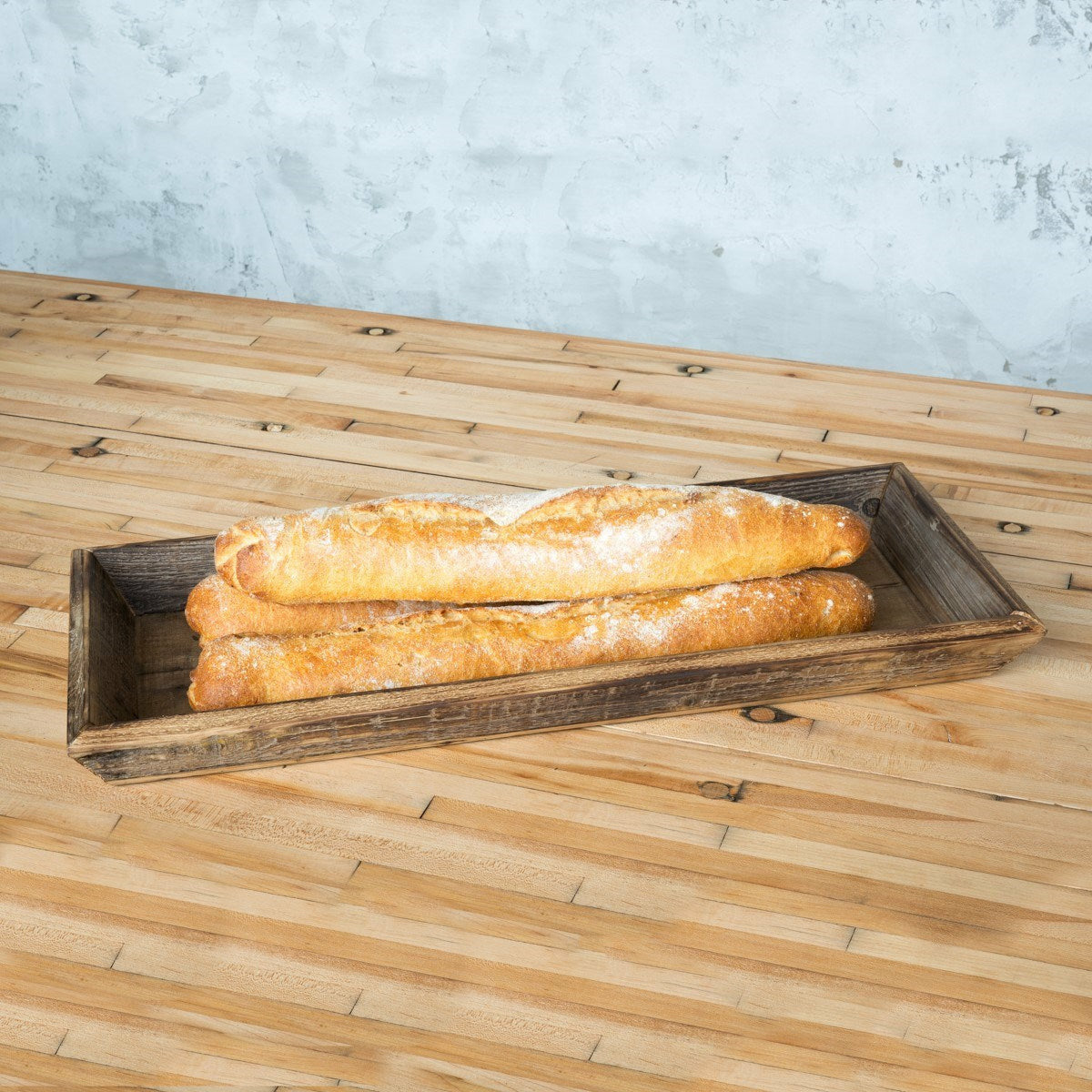 Reclaimed Wood Beveled Tray