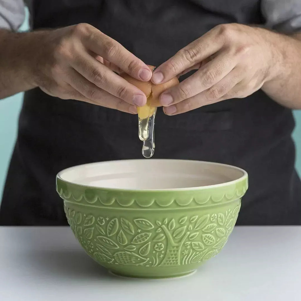 Mason Cash | In the Forest | Hedgehog Embossed Mixing Bowl | Green - 1.25 Quart (S30)