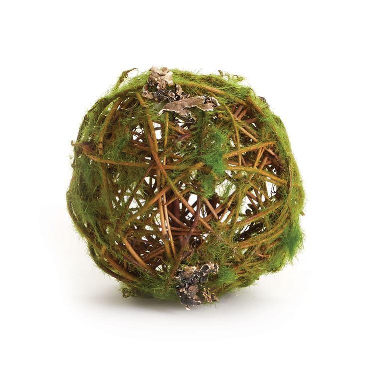 Mossy Wrapped Twig Orb - 4"