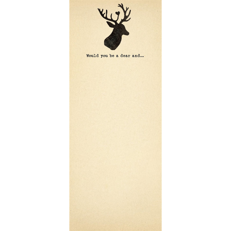 Would You Be A Dear (Deer) Skinny Notepad