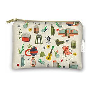 Camping Icons Canvas Pouch