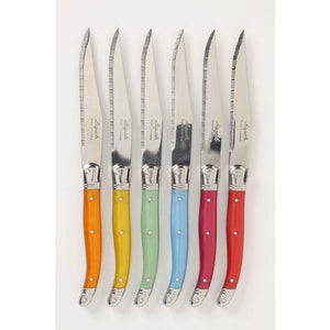 S/6 Laguiole Stainless Steel Knives | Rainbow