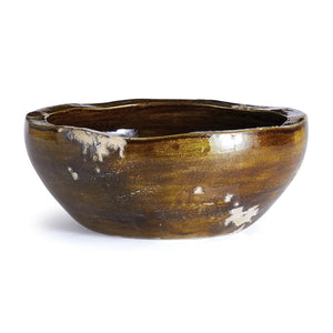 Aged Dark Green Antiquities Bowl