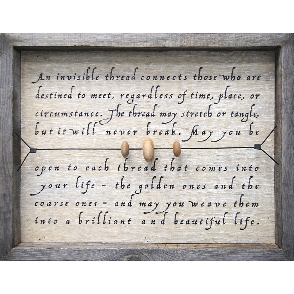 An Invisible Thread Wood Art Print
