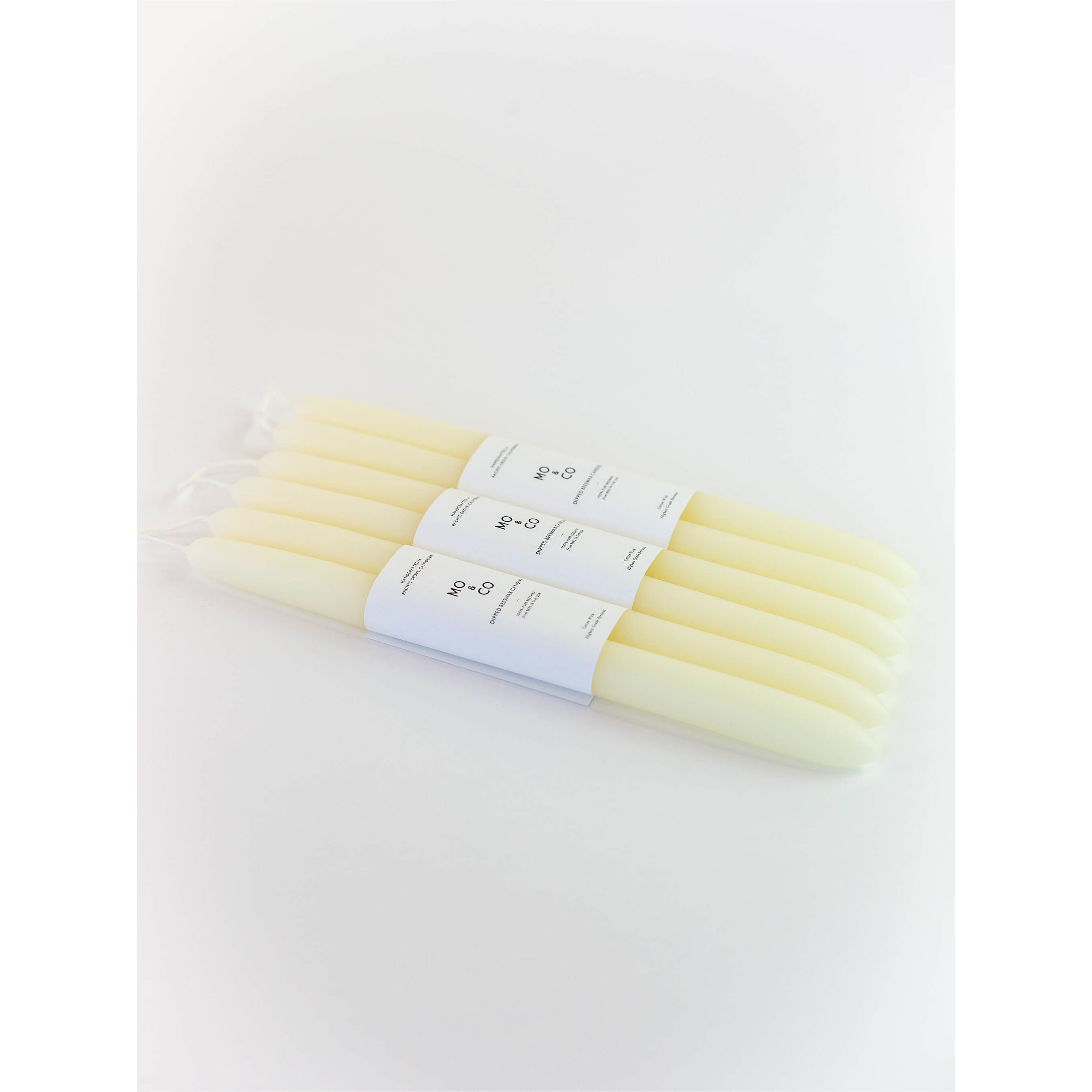 Dipped Beeswax Taper Candles