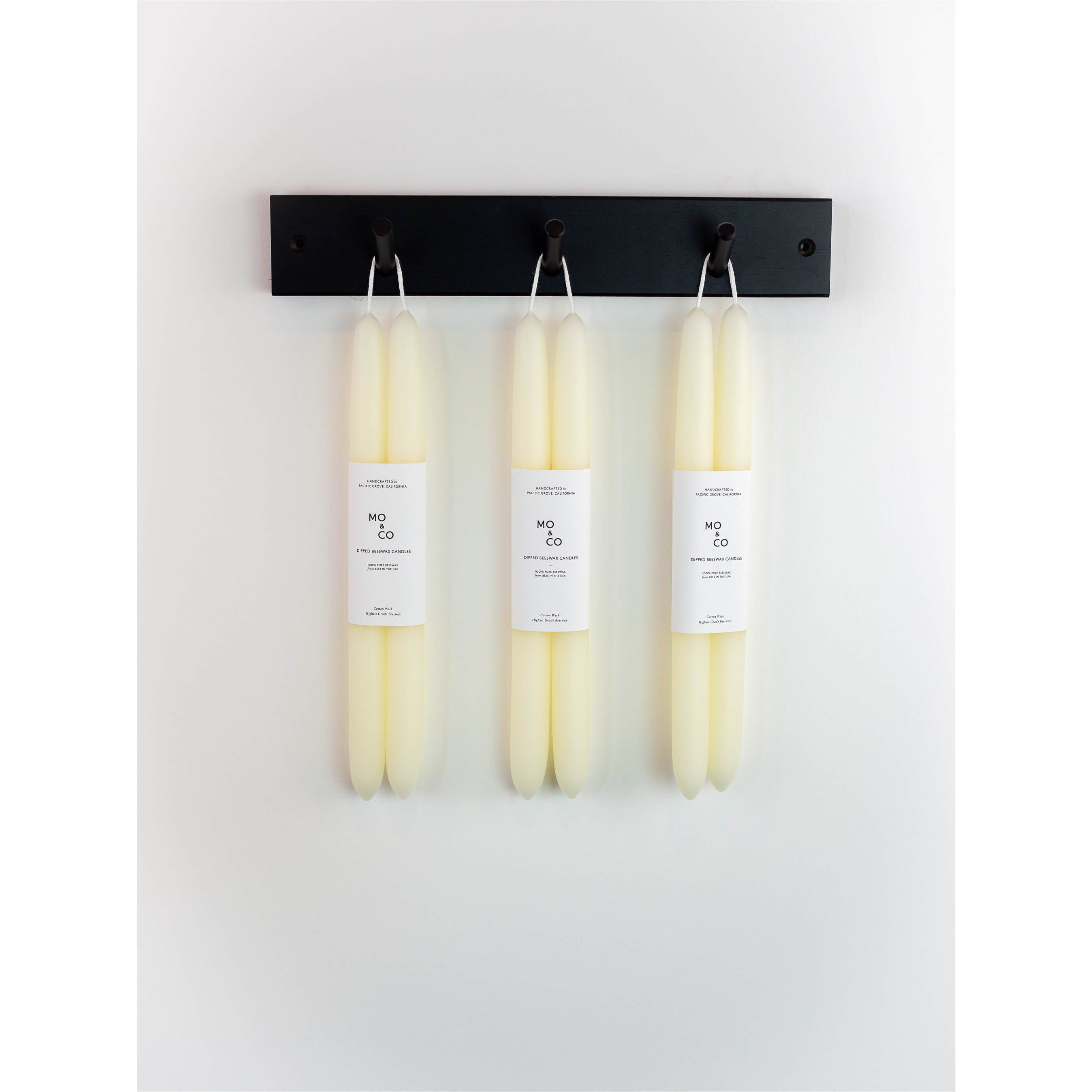Dipped Beeswax Taper Candles