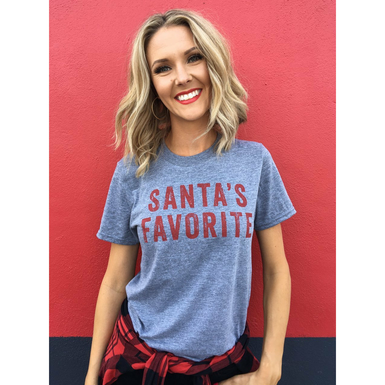 Santa's Favorite Grey Shirt