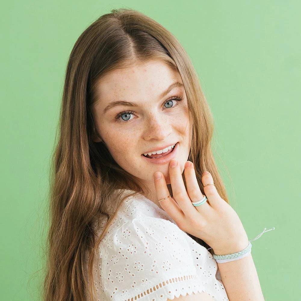 Braided Stackable Sets Silicone Rings