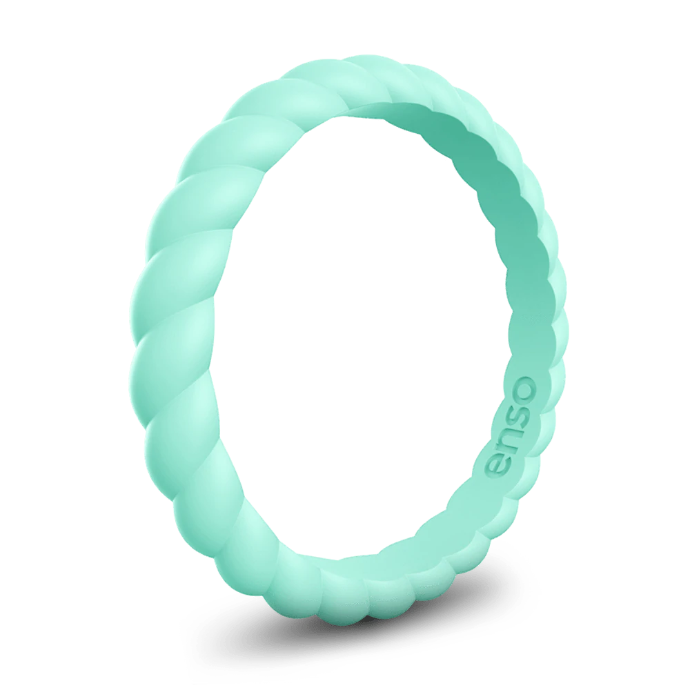 Braided Stackable Sets Silicone Rings