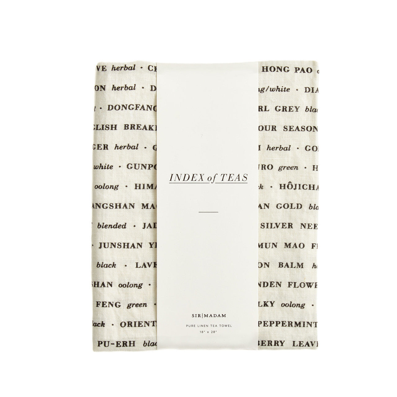 Tea List Tea Towel